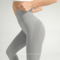 Leggings de yoga de control de abdomino Pantalones sin costuras Pantalones suaves de estiramiento de cintura alta para mujeres
